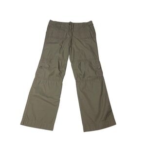 Ann Taylor Cargo Pants Womens 8 Taupe Utility Straight Leg Cotton